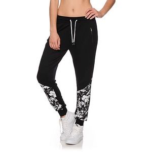 Ninth Hall Floral B&W Panel Joggers